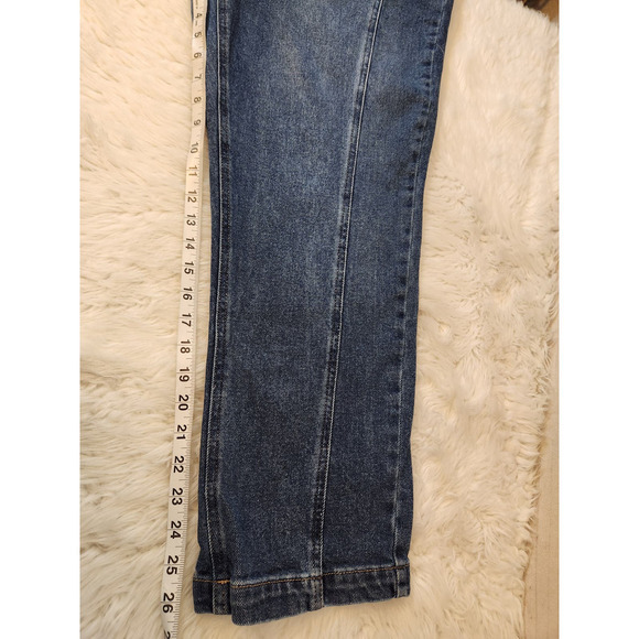 Dip Womens Blue Solid‎ Stretch High Rise Cotton Medium Wash Straight Jeans 16 - Picture 7 of 7